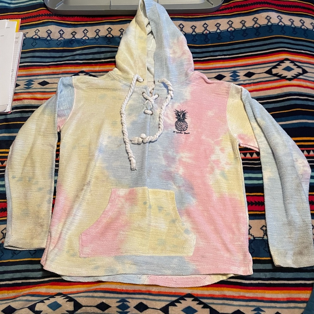 Tie die beach hoodie